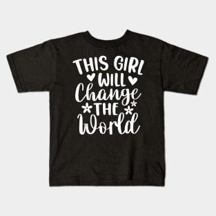 This girl will change the world Kids T-Shirt